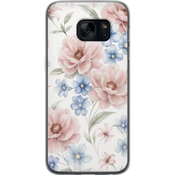 Samsung Galaxy S7 Gjennomsiktig deksel Romantiske blomster