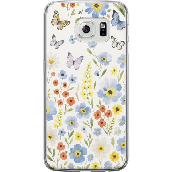 Samsung Galaxy S6 edge Genomskinligt Skal Sommarblommor