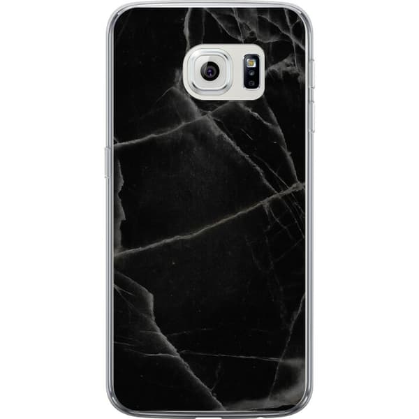 Samsung Galaxy S6 edge Gennemsigtig cover Sort marmor