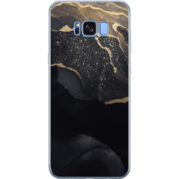 Samsung Galaxy S8 Gjennomsiktig deksel Svart gull abstrakt