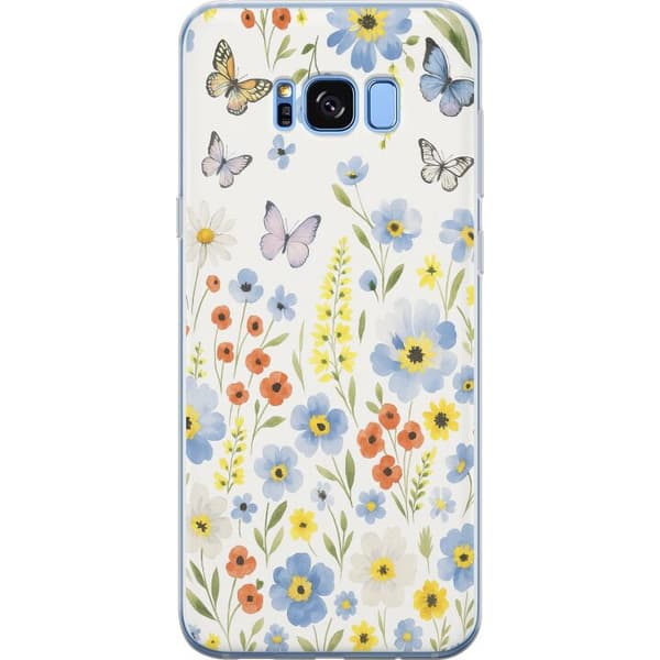 Samsung Galaxy S8 Läpinäkyvä kuori Kesäkukat