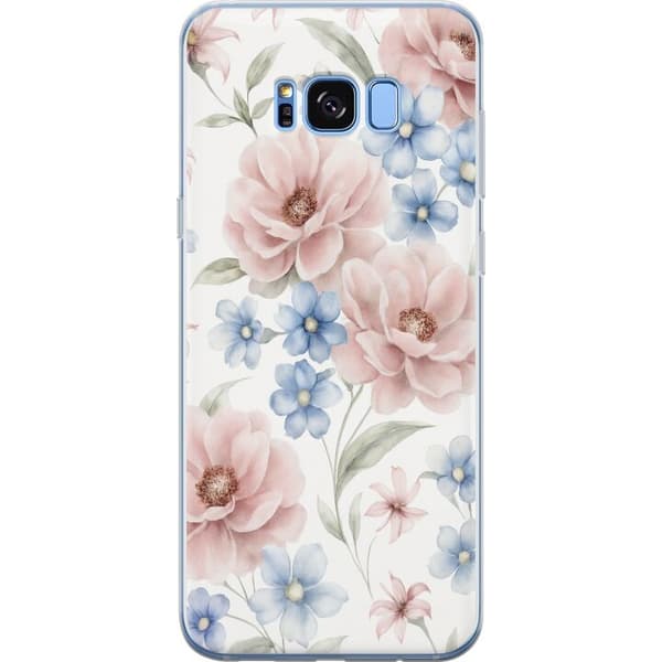 Samsung Galaxy S8 Gennemsigtig cover Romantiske blomster