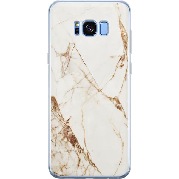 Samsung Galaxy S8+ Gjennomsiktig deksel Hvit marmor
