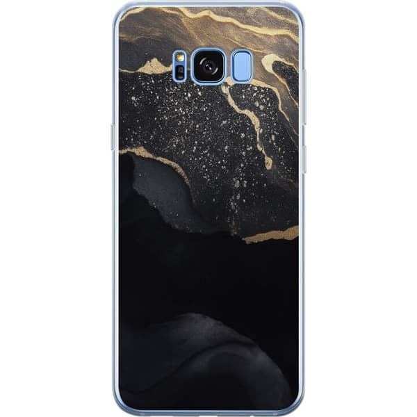 Samsung Galaxy S8+ Gjennomsiktig deksel Svart gull abstrakt
