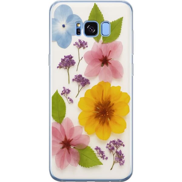 Samsung Galaxy S8+ Gennemsigtig cover Pressede blomster