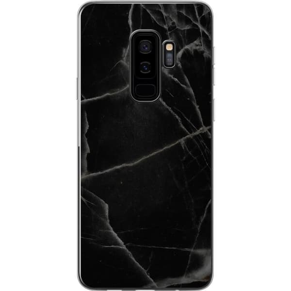 Samsung Galaxy S9+ Gjennomsiktig deksel Svart marmor
