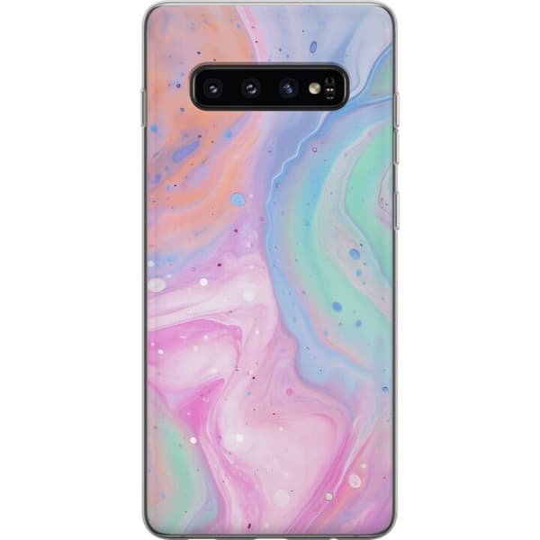 Samsung Galaxy S10 Gjennomsiktig deksel Pastellmarmor