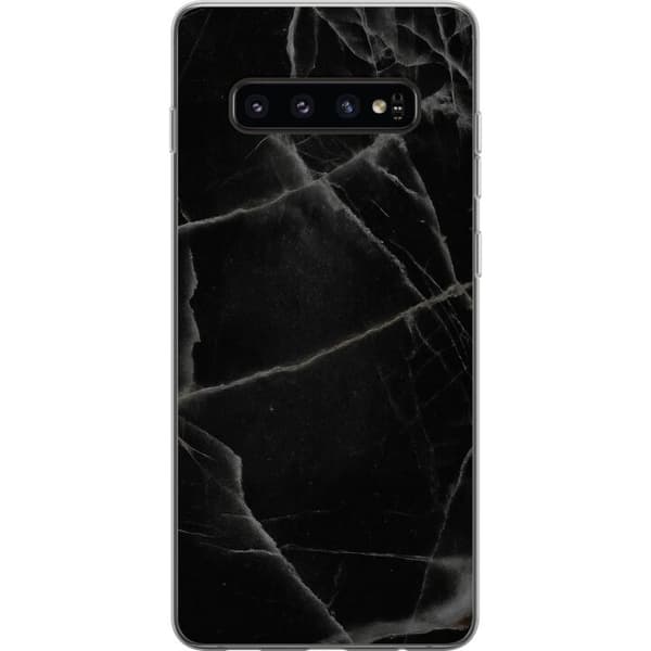 Samsung Galaxy S10 Gjennomsiktig deksel Svart marmor