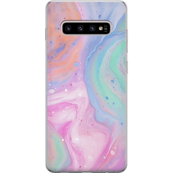 Samsung Galaxy S10+ Läpinäkyvä kuori Pastellimarmori