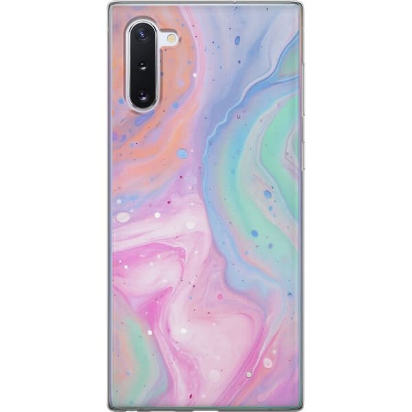 Samsung Galaxy Note10 Läpinäkyvä kuori Pastellimarmori