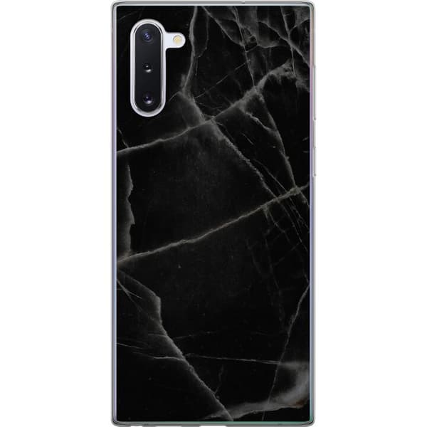 Samsung Galaxy Note10 Gennemsigtig cover Sort marmor