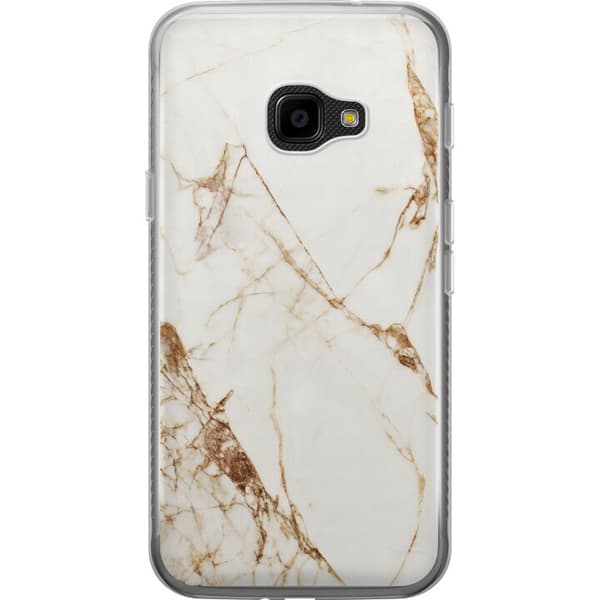 Samsung Galaxy Xcover 4 Gennemsigtig cover Hvid marmor