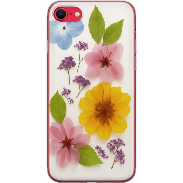 Apple iPhone 7 Genomskinligt Skal Pressade blommor