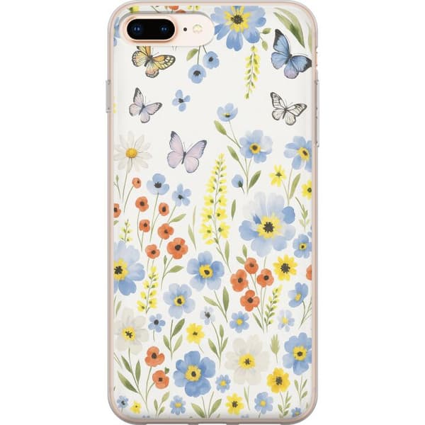 Apple iPhone 7 Plus Gennemsigtig cover Sommerblomster