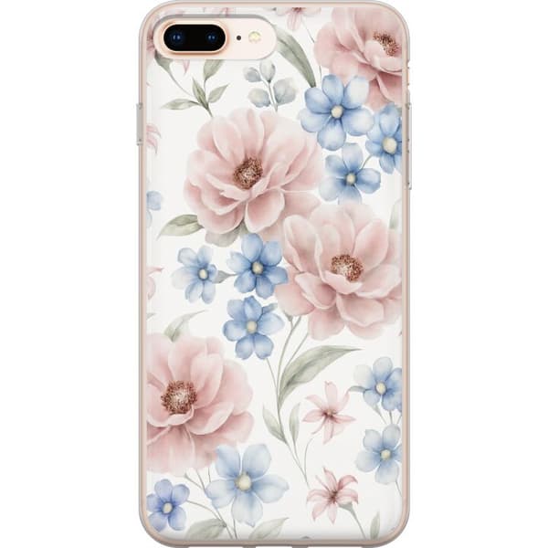 Apple iPhone 7 Plus Gennemsigtig cover Romantiske blomster