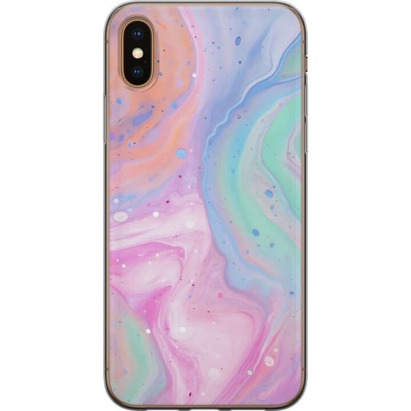 Apple iPhone X Gjennomsiktig deksel Pastellmarmor