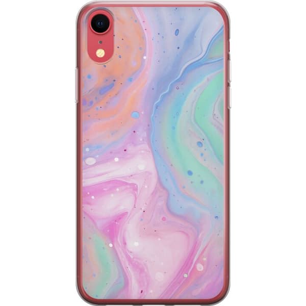 Apple iPhone XR Läpinäkyvä kuori Pastellimarmori