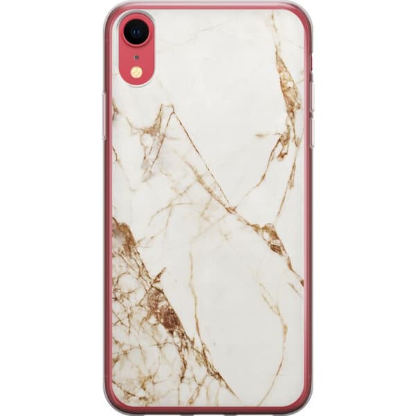 Apple iPhone XR Läpinäkyvä kuori Valkoinen marmori