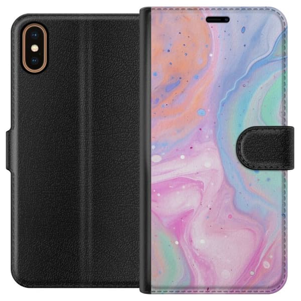 Apple iPhone XS Lommeboketui Pastellmarmor