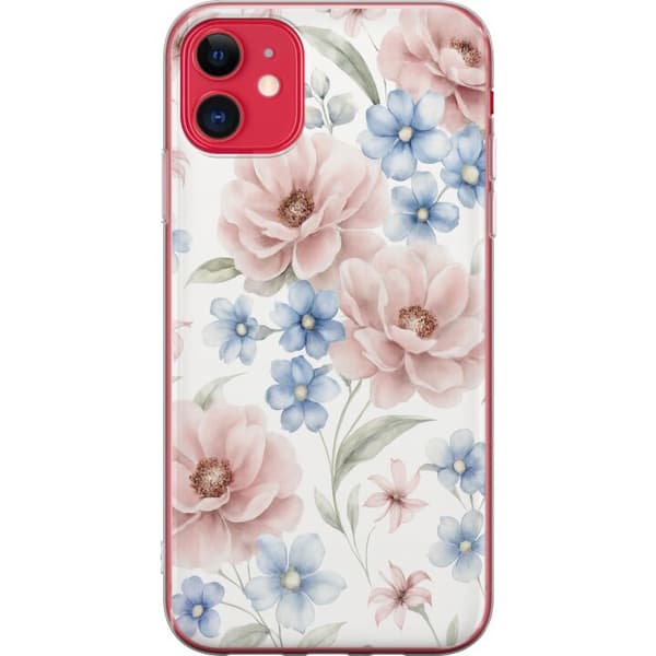 Apple iPhone 11 Gjennomsiktig deksel Romantiske blomster