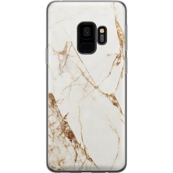 Samsung Galaxy S9 Gennemsigtig cover Hvid marmor