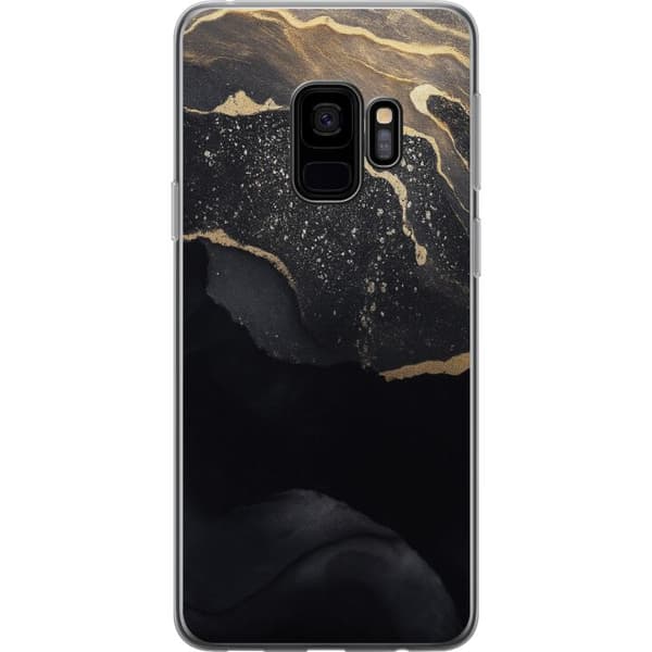 Samsung Galaxy S9 Gjennomsiktig deksel Svart gull abstrakt