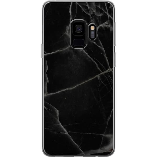 Samsung Galaxy S9 Läpinäkyvä kuori Musta marmori
