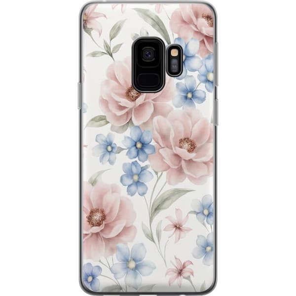 Samsung Galaxy S9 Gjennomsiktig deksel Romantiske blomster