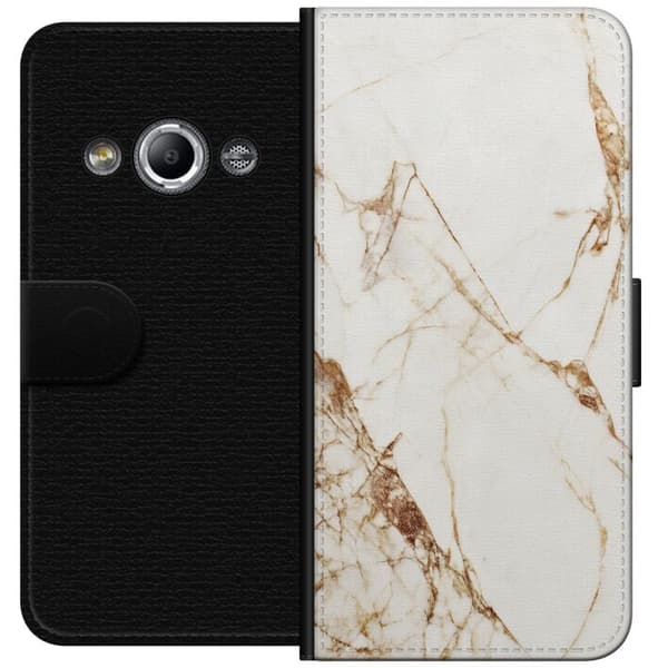 Samsung Galaxy Xcover 3 Lommeboketui Hvit marmor