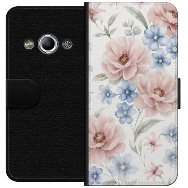 Samsung Galaxy Xcover 3 Lommeboketui Romantiske blomster