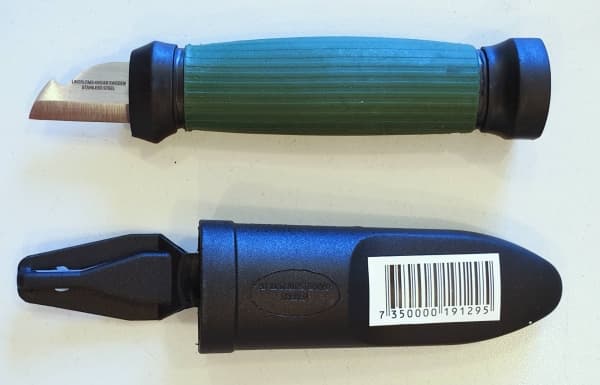 Electrician's knife, right-hand sharpening