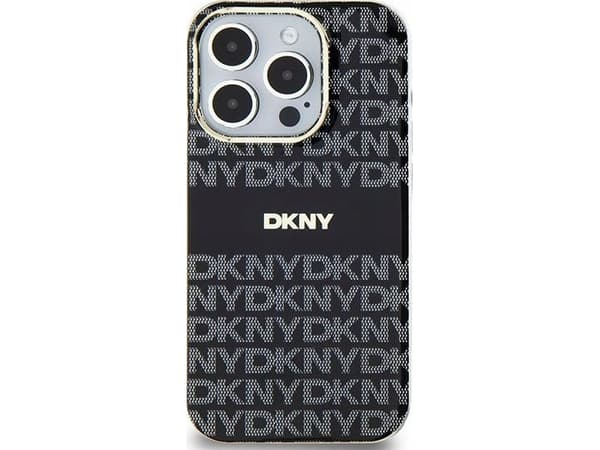 Apple iPhone 13 / 14 / 15 DKNY dėklas IML Mono & Stripe MagSafe (DKHMP15SHRHSEK) juodos spalvos