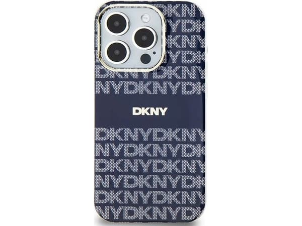 Apple iPhone 13 / 14 / 15 DKNY dėklas IML Mono & Stripe MagSafe (DKHMP15SHRHSEB) mėlynos spalvos