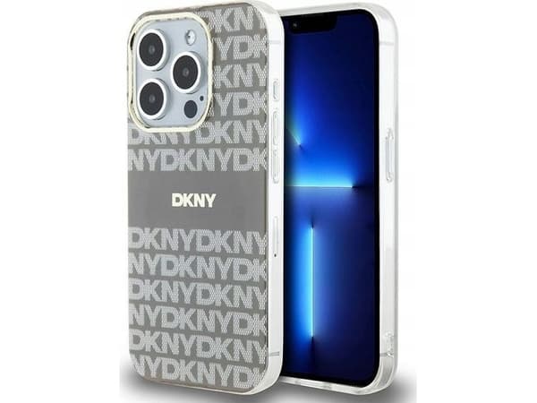 Apple iPhone 15 Pro DKNY dėklas IML Mono & Stripe MagSafe (DKHMP15LHRHSEE) beige