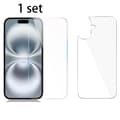 Miniatyrbild 3 av 11: 1 set Fram- & Baksida Skärmskydd 0,3mm till iPhone 16 Plus
