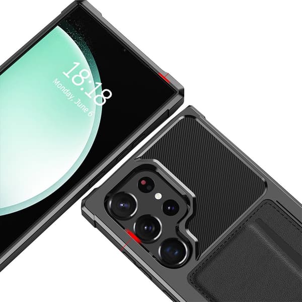 Samsung Galaxy S23 Ultra Wallet Case - Plats för 2 Kort