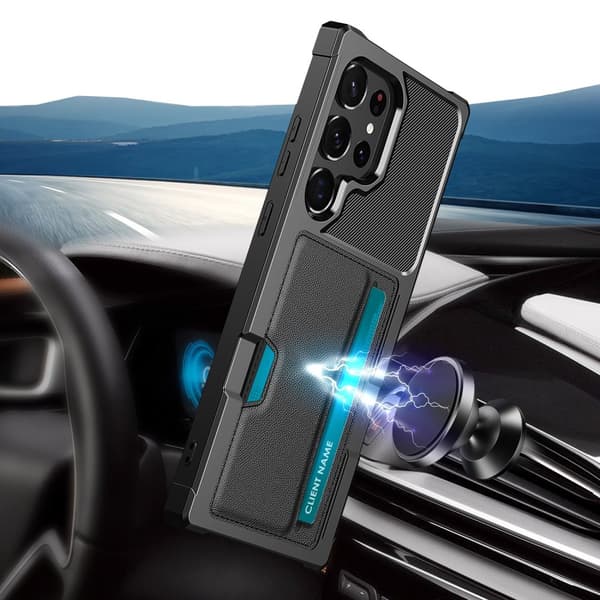 Samsung Galaxy S23 Ultra Wallet Case - Plats för 2 Kort