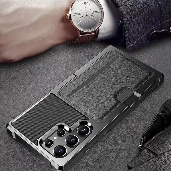 Samsung Galaxy S23 Ultra Wallet Case - Plats för 2 Kort
