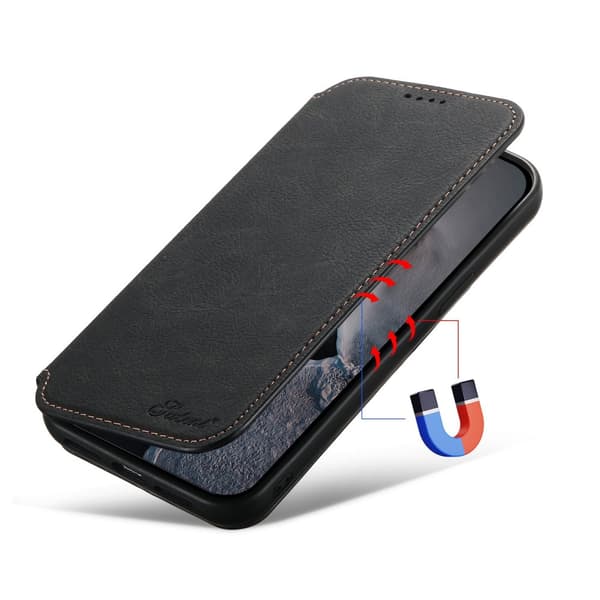 iPhone 12 Pro Max - Läderfodral med Kickstand och MagSafe
