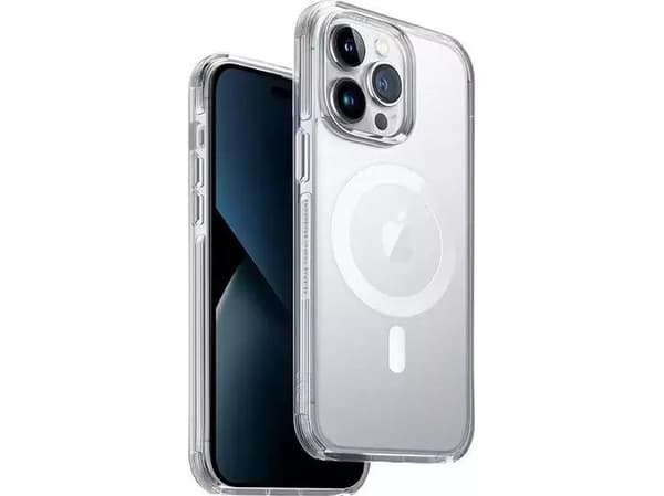 Uniq Combat Magclick -latauskotelo iPhone 14 Pro Max - läpinäkyvää