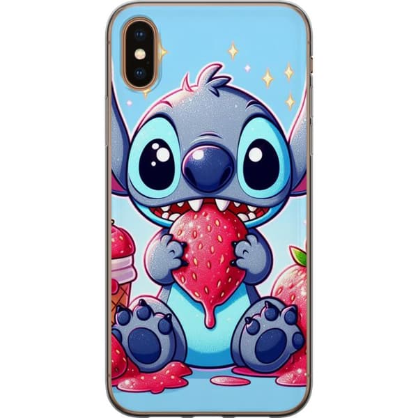 Apple iPhone XS Genomskinligt Skal Strawberry Stitch