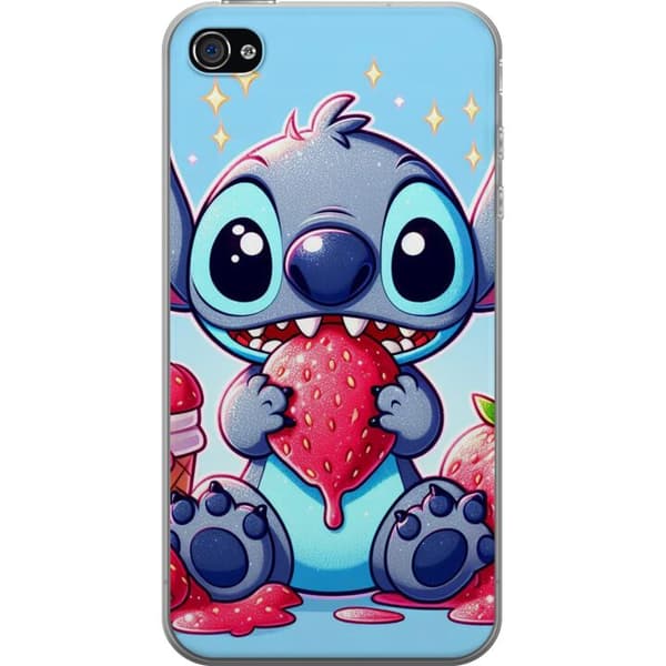 Apple iPhone 4s Läpinäkyvä kuori Strawberry Stitch