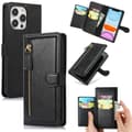 Miniatyrbild 1 av 11: iPhone 13 Pro Max - Lyxigt Wallet Case med Zipper & Handledsrem