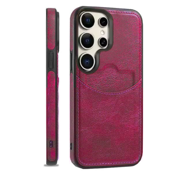 Samsung Galaxy S24 Ultra - Leman Skal med Kortfack & Premiumdesign
