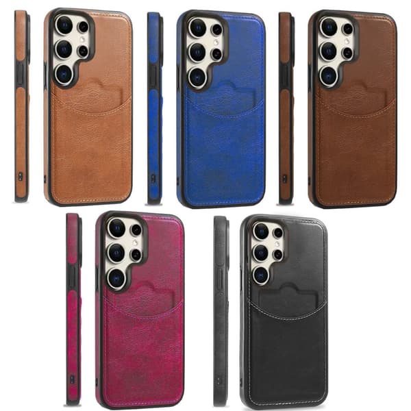 Samsung Galaxy S24 Ultra - Leman Skal med Kortfack & Premiumdesign