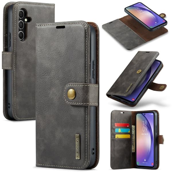 Samsung Galaxy A15 4G/5G - Retro Plånboksfodral med Magnetisk Design