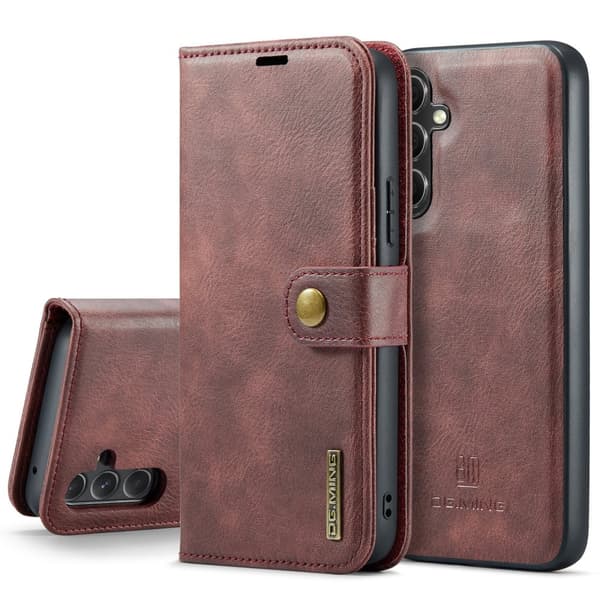 Samsung Galaxy A15 4G/5G - Retro Plånboksfodral med Magnetisk Design