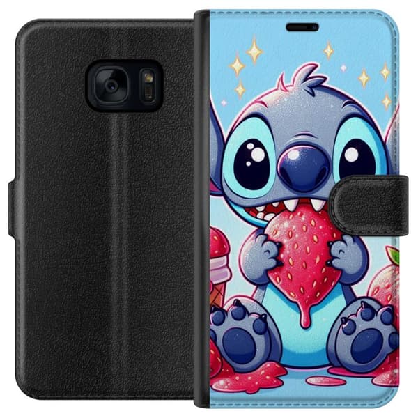 Samsung Galaxy S7 Lommeboketui Strawberry Stitch