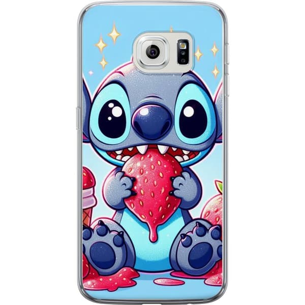 Samsung Galaxy S6 edge Gennemsigtig cover Strawberry Stitch