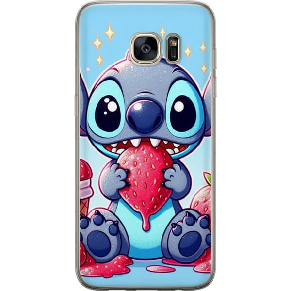 Samsung Galaxy S7 edge Gjennomsiktig deksel Strawberry Stitch